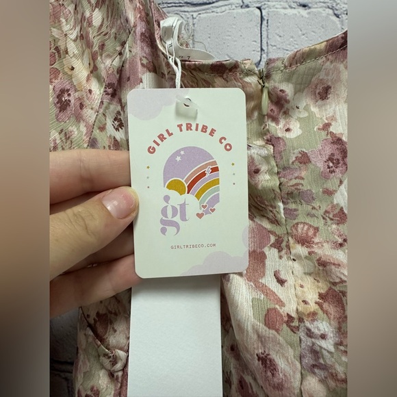 Lush Floral Midi Long Sleeve Dress NWT - Picture 8 of 14